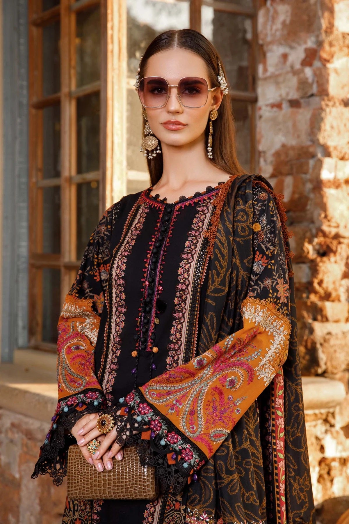 M.Prints By Maria B Embroidered Lawn Suits Unstitched 3 Piece MPT-1703-B