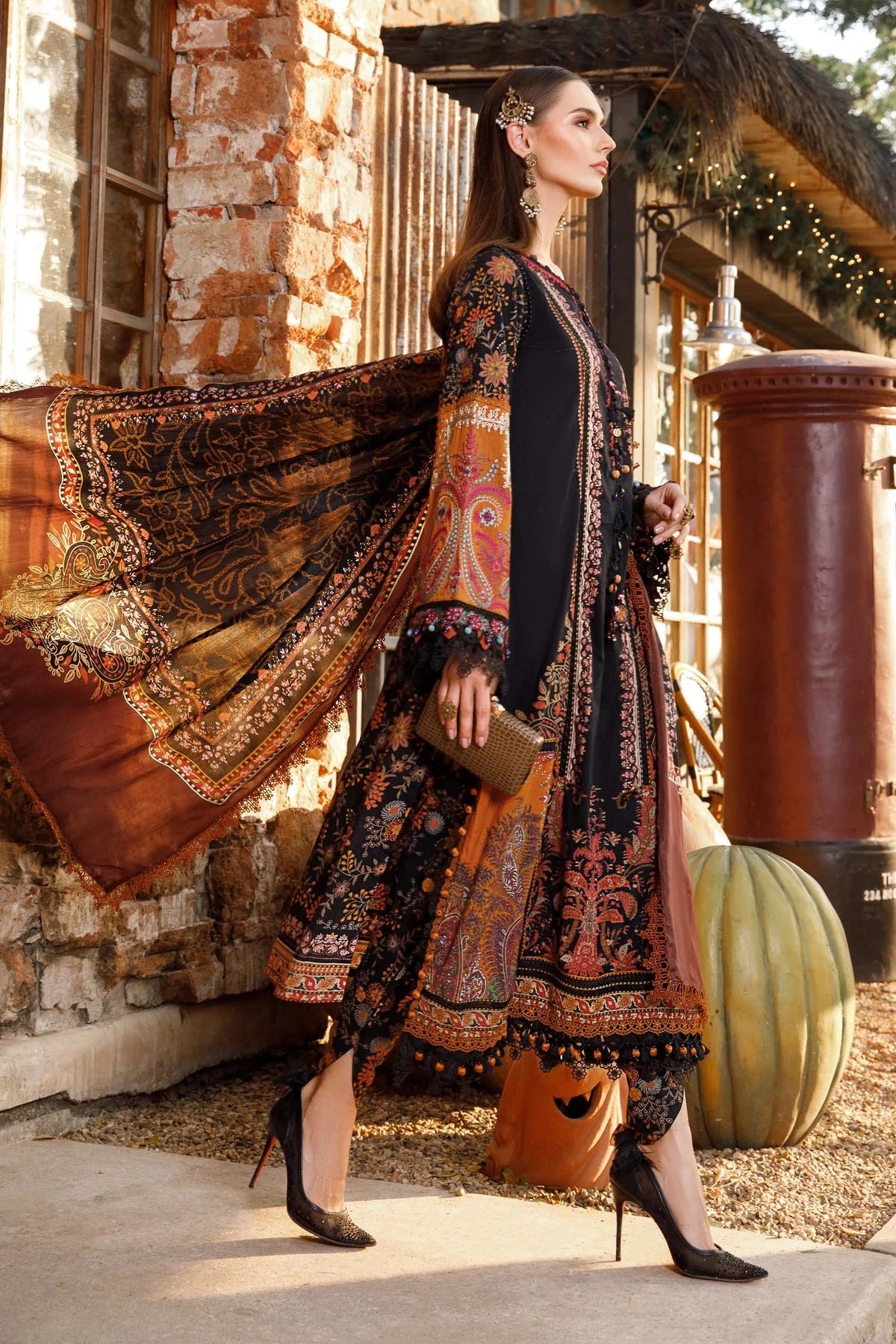 M.Prints By Maria B Embroidered Lawn Suits Unstitched 3 Piece MPT-1703-B