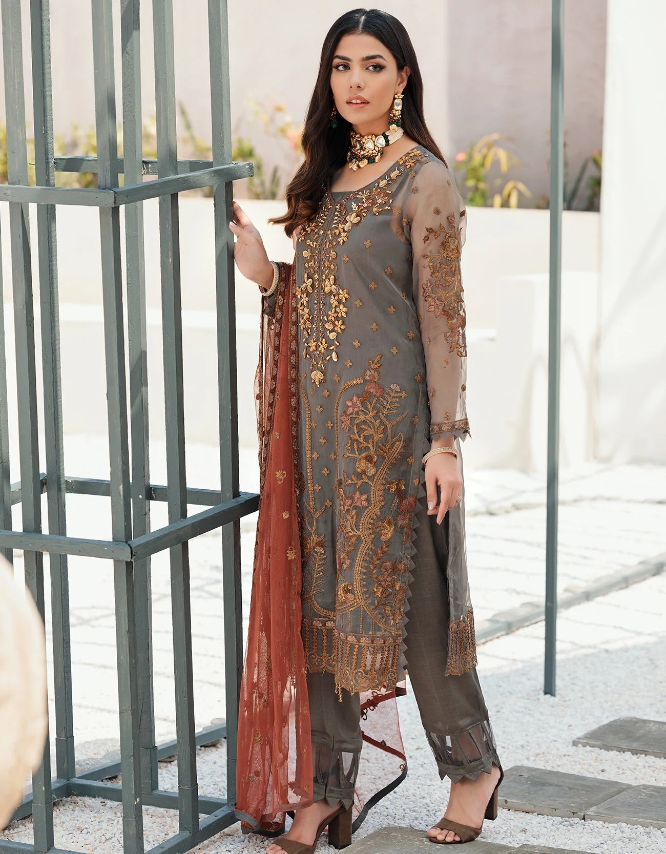Nafasat By Emaan Adeel Embroidered Organza Suits Unstitched 3 Piece NF-03