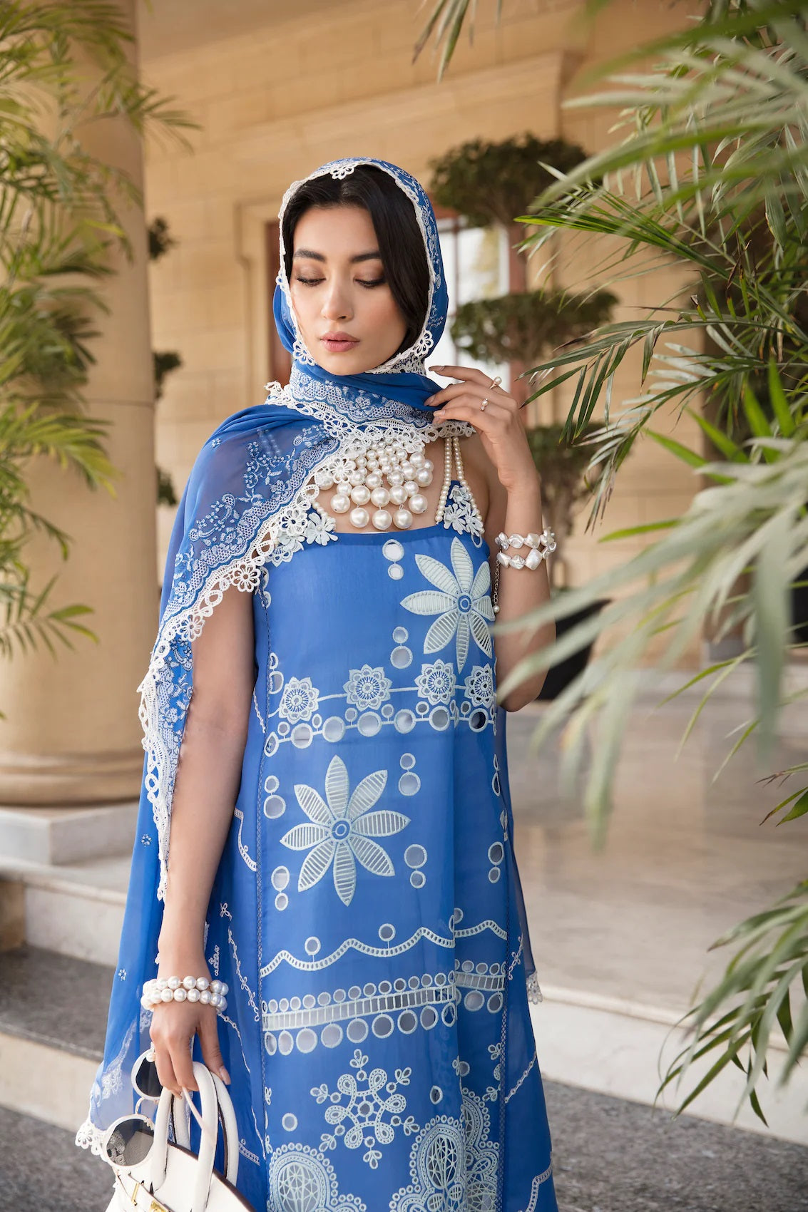 Sable Vogue Embroidered Lawn Suits Unstitched 3 Piece SL-03-23-V1 NEBULA - Luxury Collection