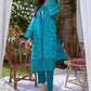 Azure Formal Embroidered Organza Unstitched 1 Piece Kurti - 04 Prism Blue