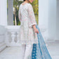 Noorma Kamal Embroidered Missouri Unstitched 3 Piece Suit NK - 04 Teal Thistle
