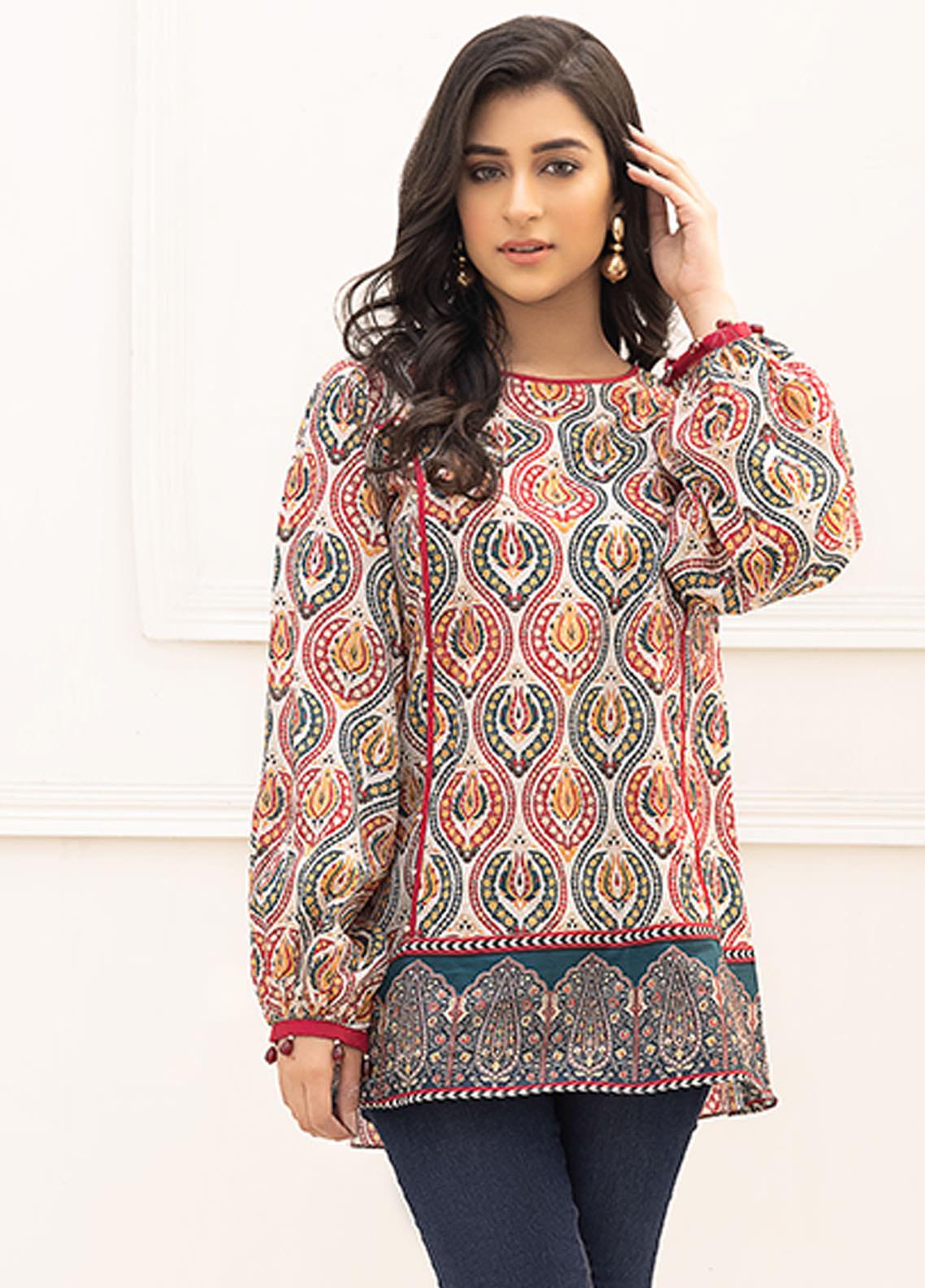 Retro by Adan's Libas Printed Lawn Stitched Kurtis ALRT D-04
