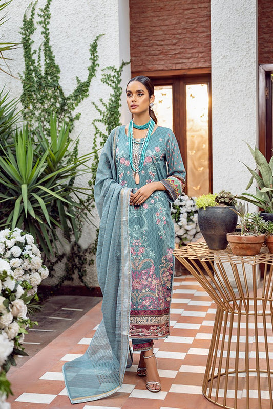 Florence By Rang Rasiya Embroidered Lawn Suits Unstitched 3 Piece RR-04 Raes - Festive Collection