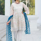 Noorma Kamal Embroidered Missouri Unstitched 3 Piece Suit NK - 04 Teal Thistle