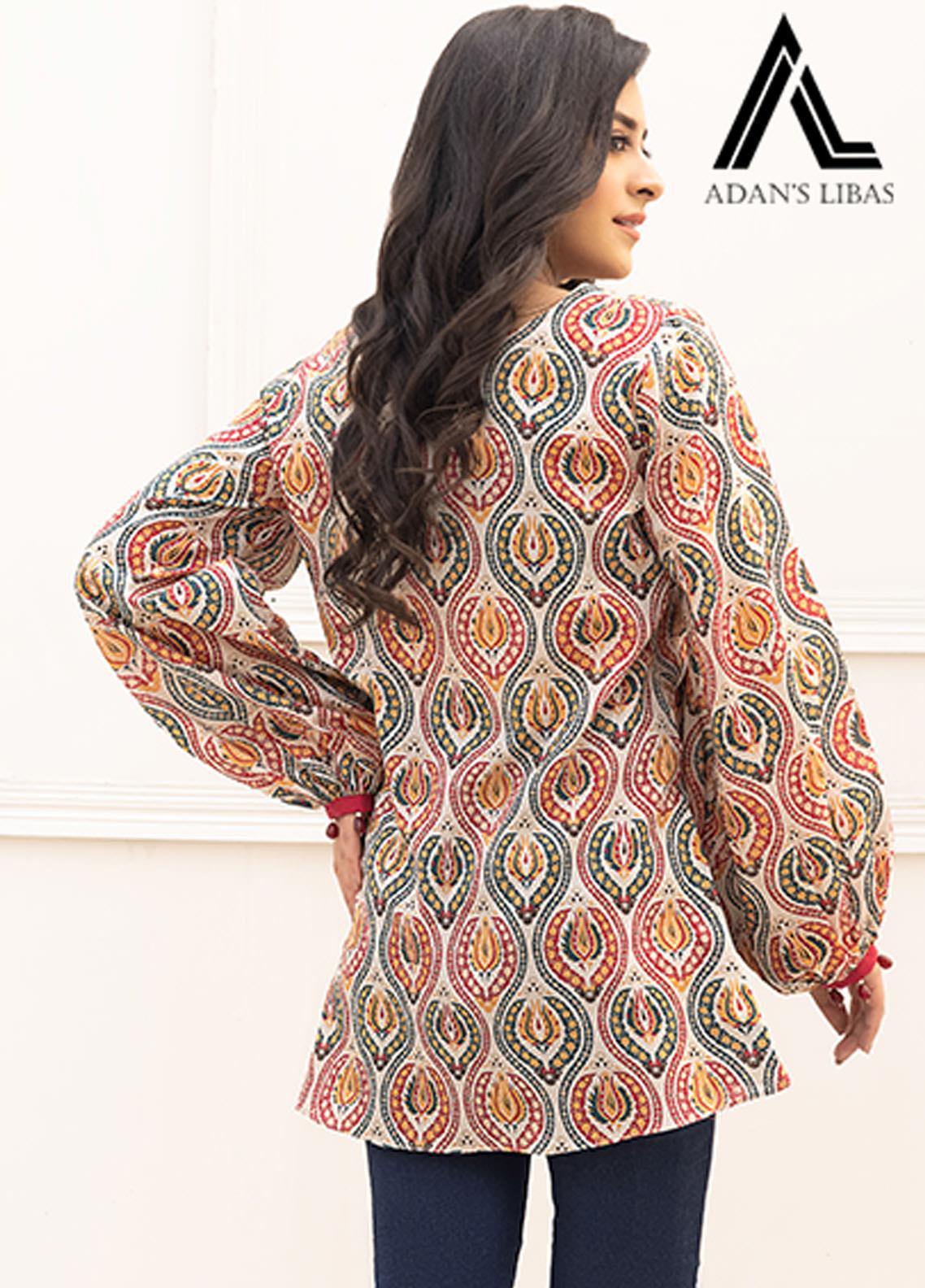 Retro by Adan's Libas Printed Lawn Stitched Kurtis ALRT D-04