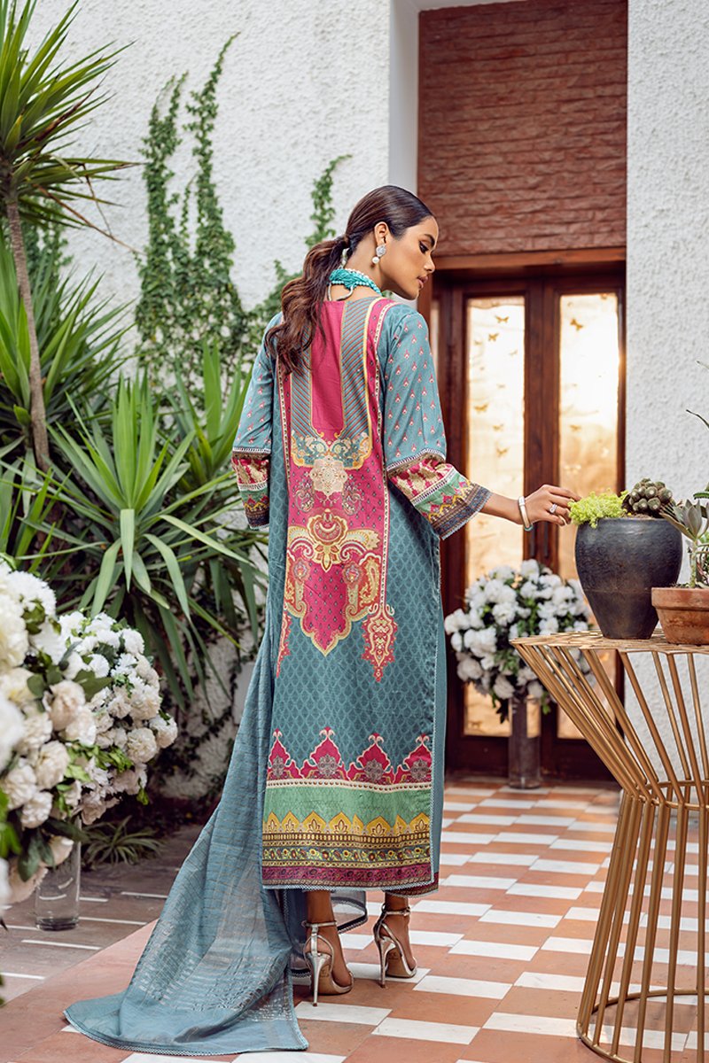 Florence By Rang Rasiya Embroidered Lawn Suits Unstitched 3 Piece RR-04 Raes - Festive Collection