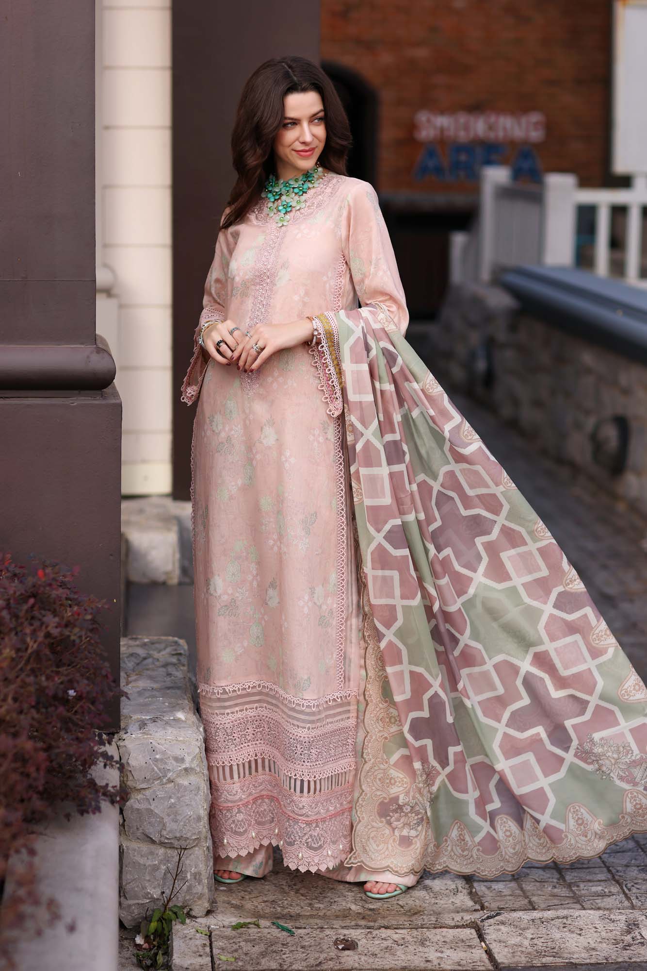 Noor by Saadia Asad Embroidered Lawn Suits Unstitched 3 Piece D-4B
