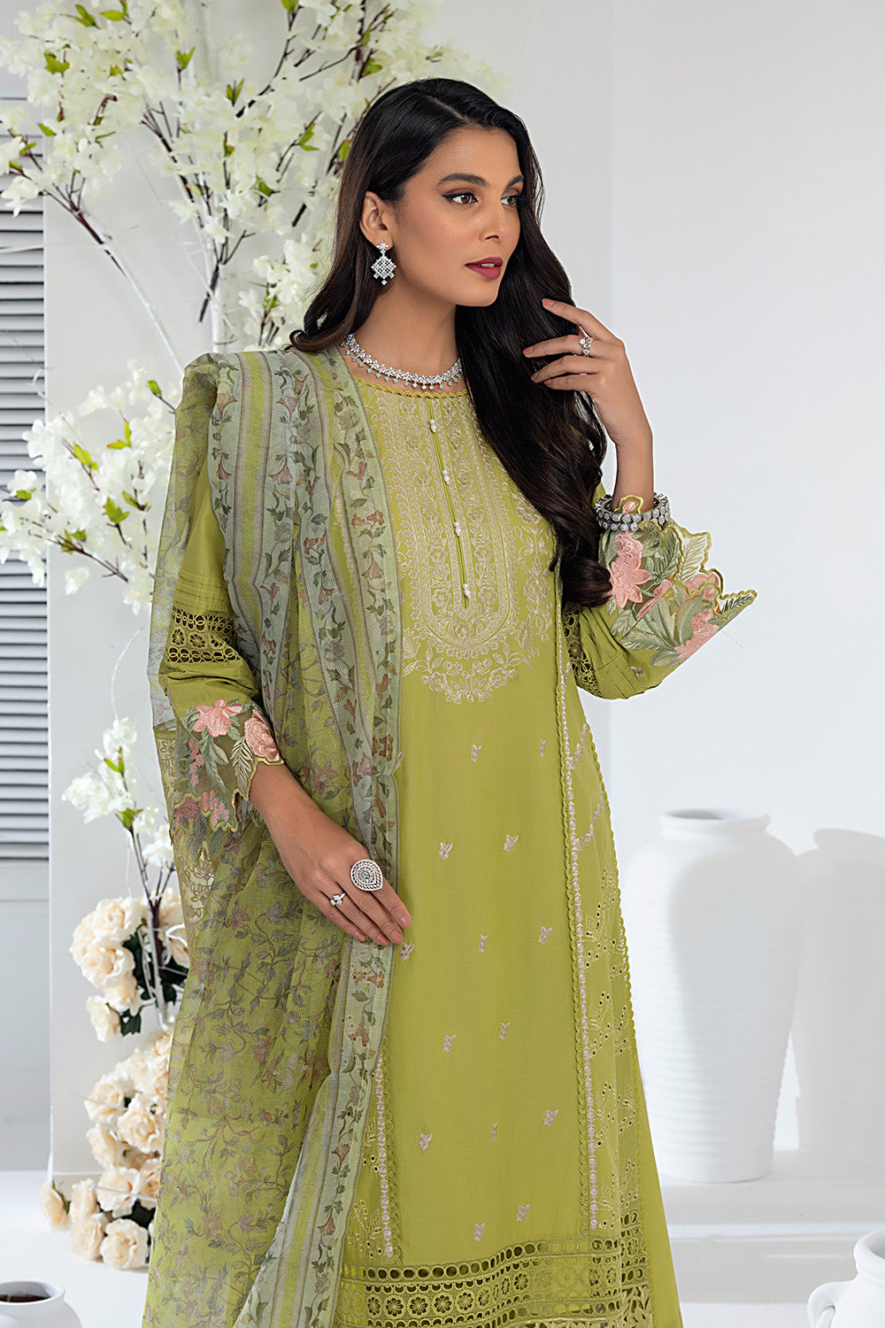 Azure Embroidered Lawn Suits Unstitched 3 Piece AZFL-56 Bulbine