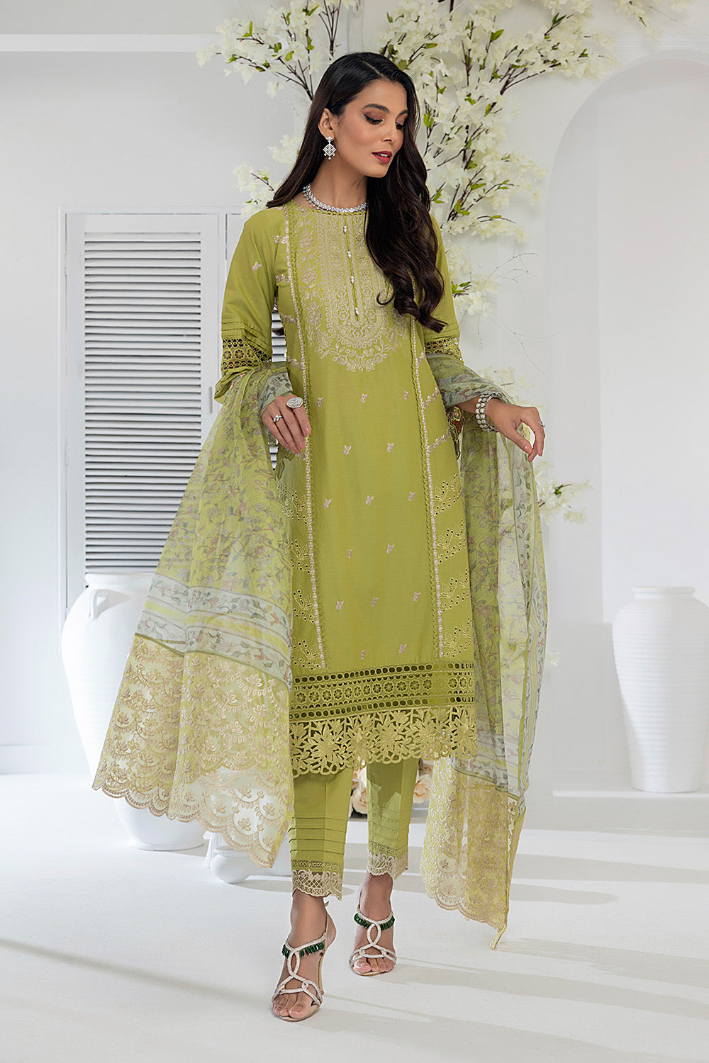 Azure Embroidered Lawn Suits Unstitched 3 Piece AZFL-56 Bulbine