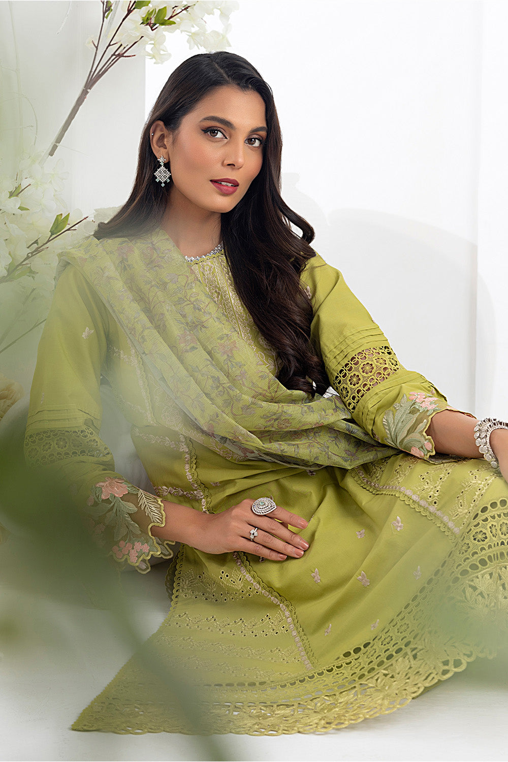 Azure Embroidered Lawn Suits Unstitched 3 Piece AZFL-56 Bulbine