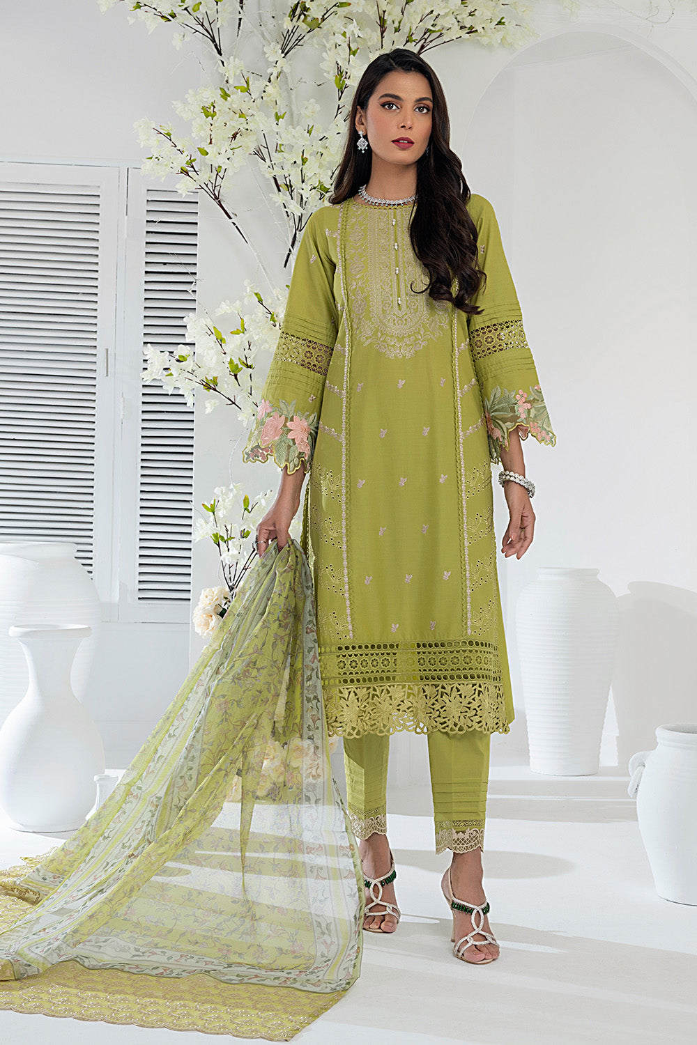 Azure Embroidered Lawn Suits Unstitched 3 Piece AZFL-56 Bulbine