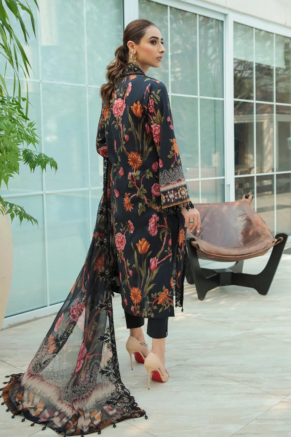 Gardenia By Nureh Embroidered Lawn Suits Unstitched 3 Piece NS-58 - Summer Collection