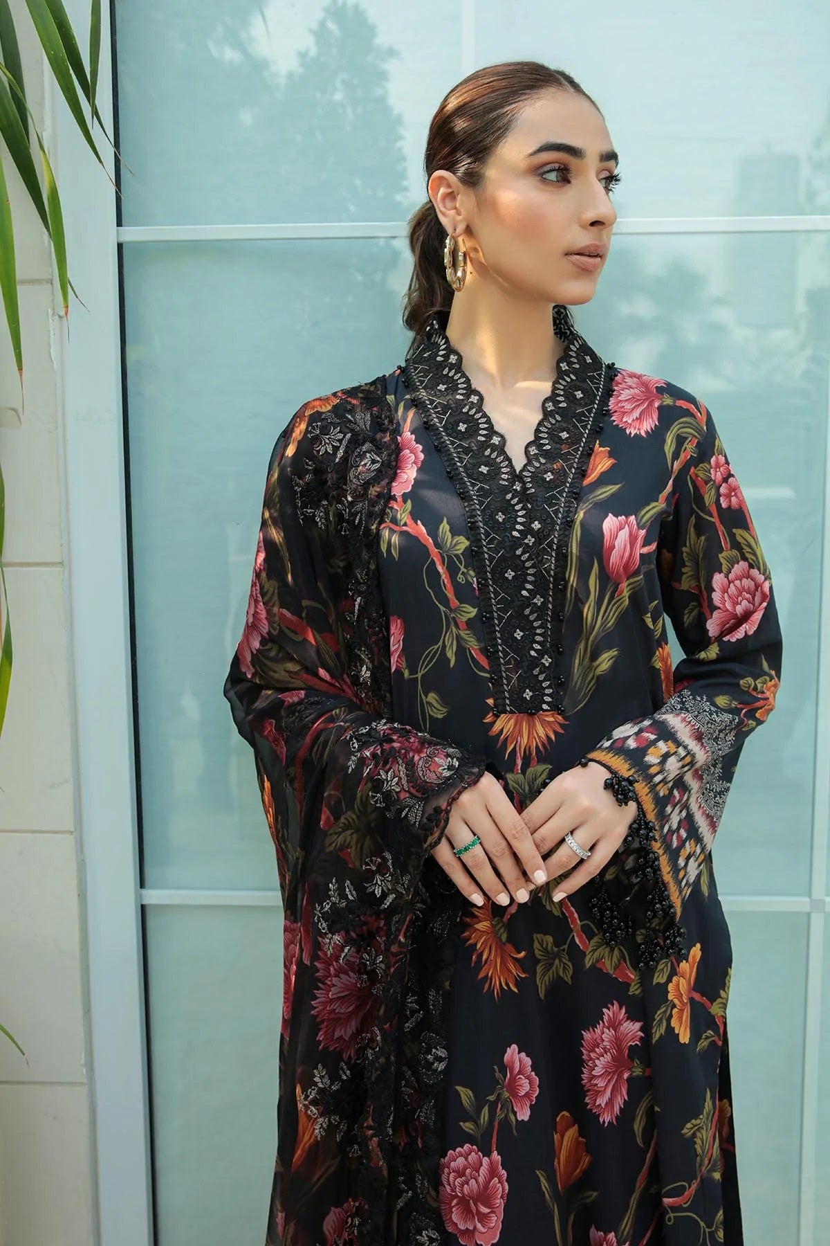 Gardenia By Nureh Embroidered Lawn Suits Unstitched 3 Piece NS-58 - Summer Collection