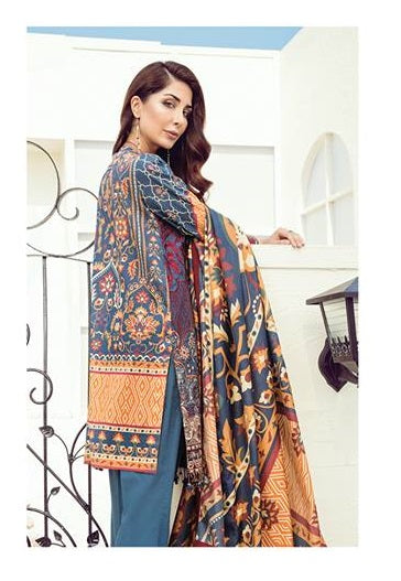 Baroque Premium Embroidered Lawn Unstitched 3 Piece Suit - 05