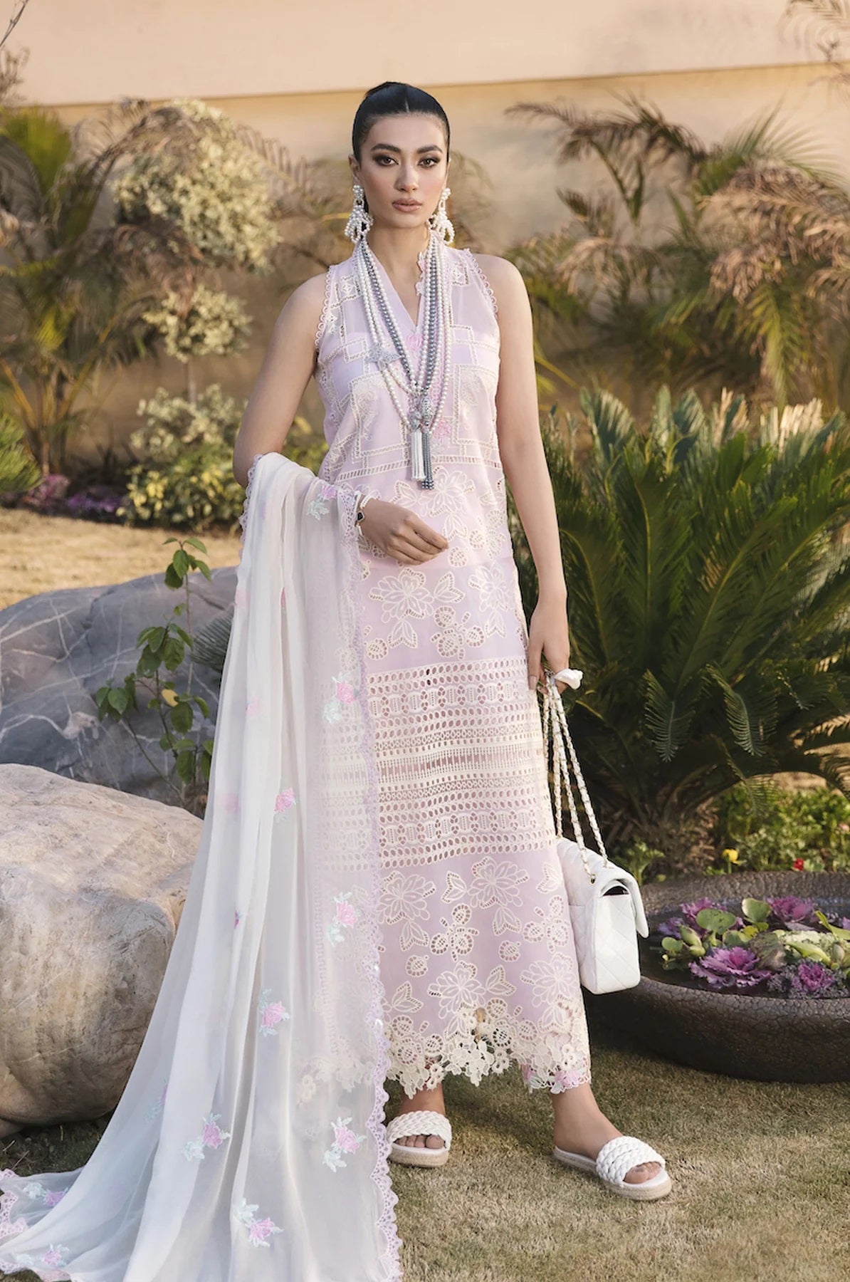 Sable Vogue Embroidered Lawn Suits Unstitched 3 Piece SL-05-23-V1 SAKURA - Luxury Collection