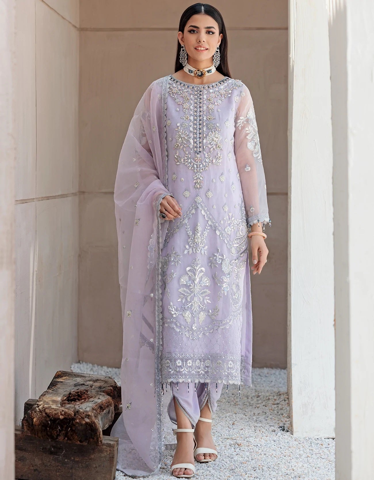 Nafasat By Emaan Adeel Embroidered Organza Suits Unstitched 3 Piece NF-05