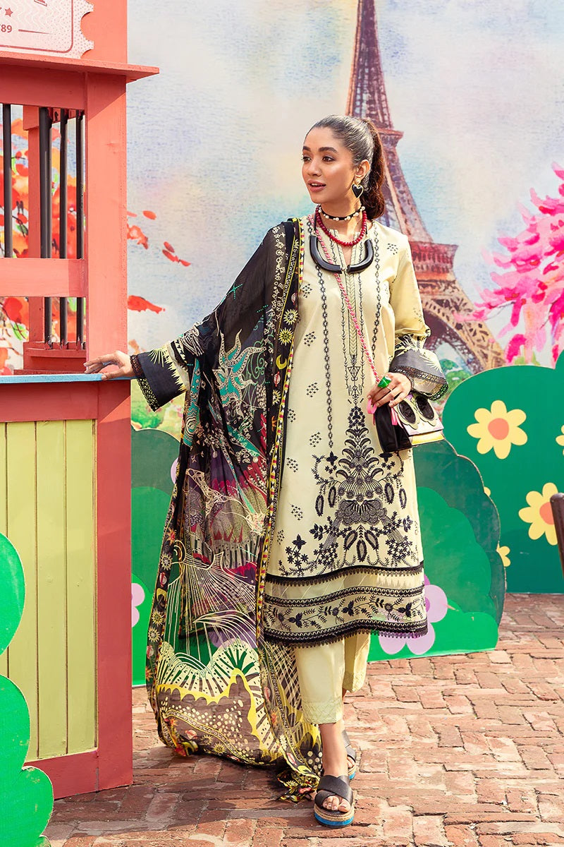 Lifestyle By Rang Rasiya Embroidered Lawn Suits Unstitched 3 Piece RR22PL - D5 Twilight