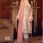 Zebtan Zircon Embroidered Chiffon Unstitched 3 Piece Suit - ZQ-05