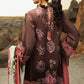 Mushq Hemline Embroidered Linen 3 Piece Unstitched Dress with Shawl - 05 Mink