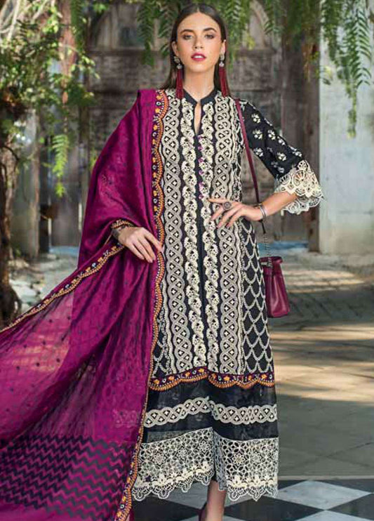Zainab Chottani Embroidered Chikankari Lawn Unstitched 3 Piece Suit - 5A Colour Scape Fusion