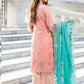 Noorma Kamal Embroidered Organza Unstitched 3 Piece Suit NK - 05 Peruvian Lily