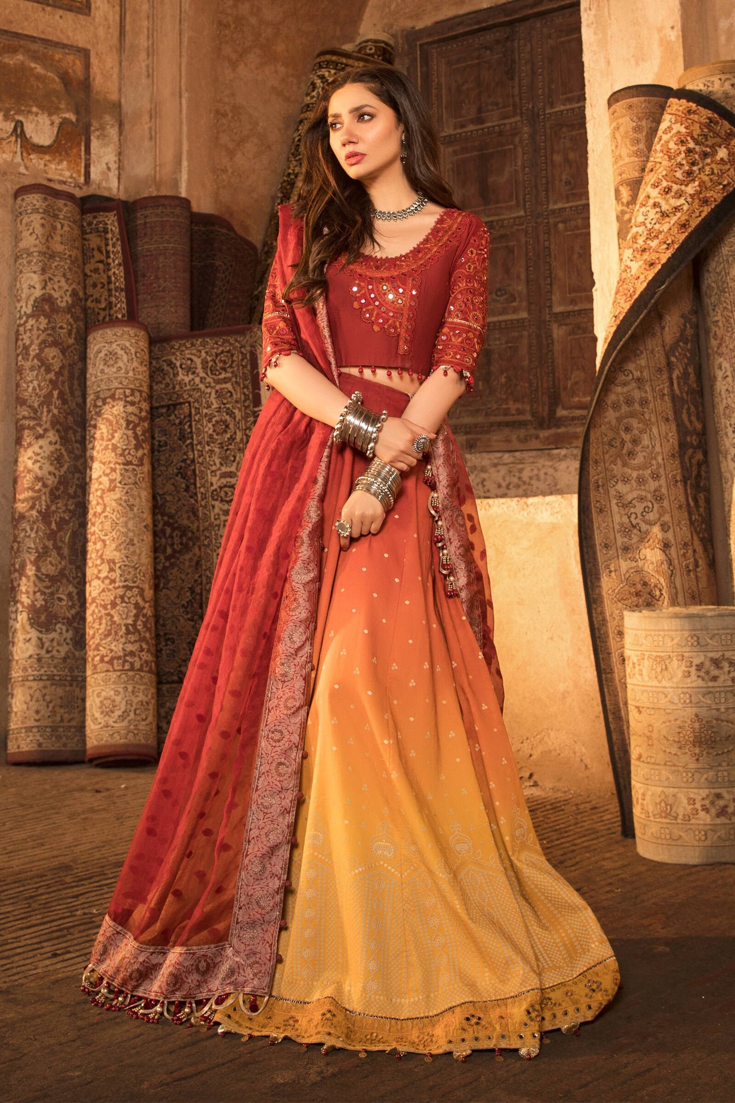 Maria B Embroidered Lawn Suits Unstitched 3 Piece D-2205-A Summer Collection