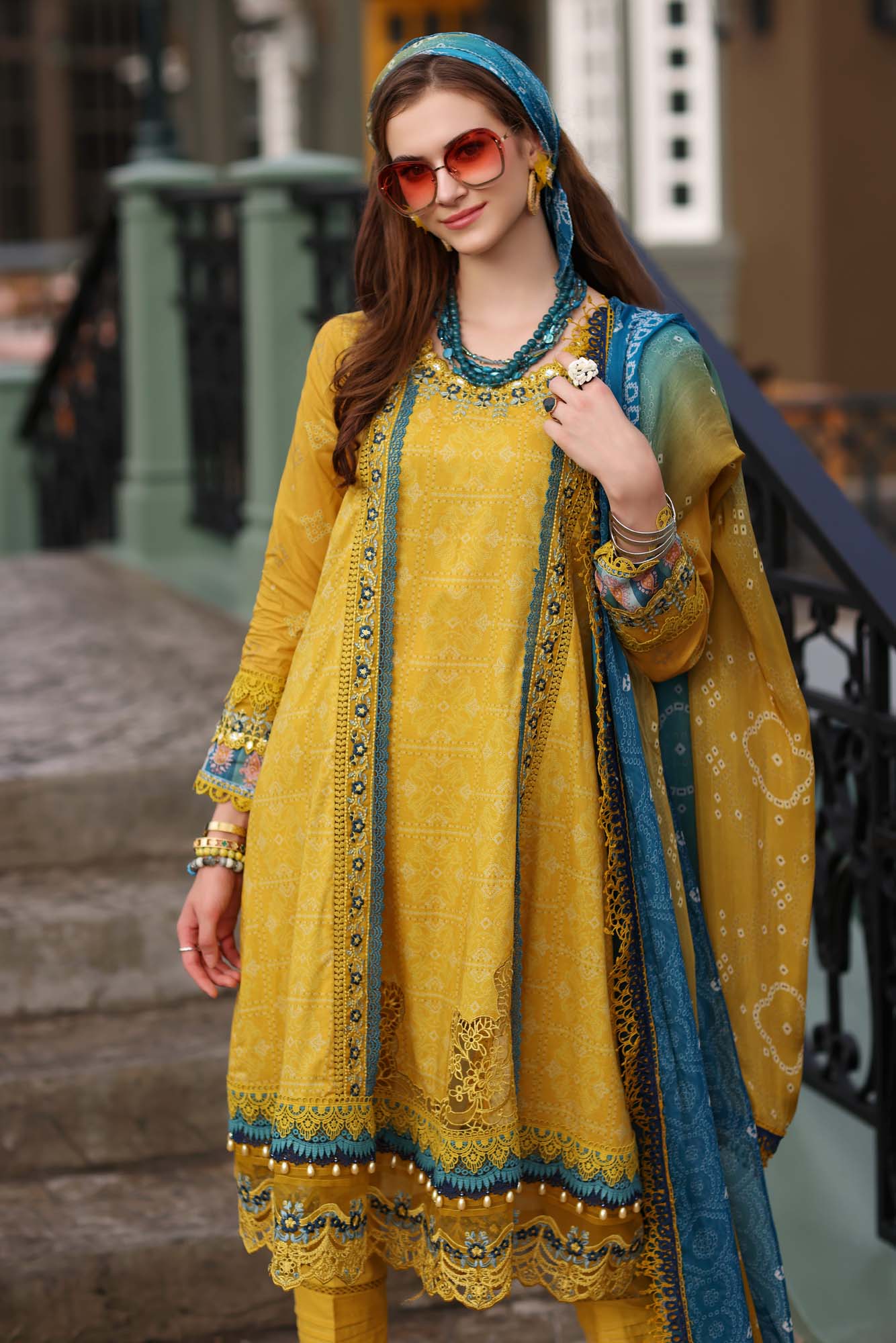 Noor by Saadia Asad Embroidered Lawn Suits Unstitched 3 Piece D-5B