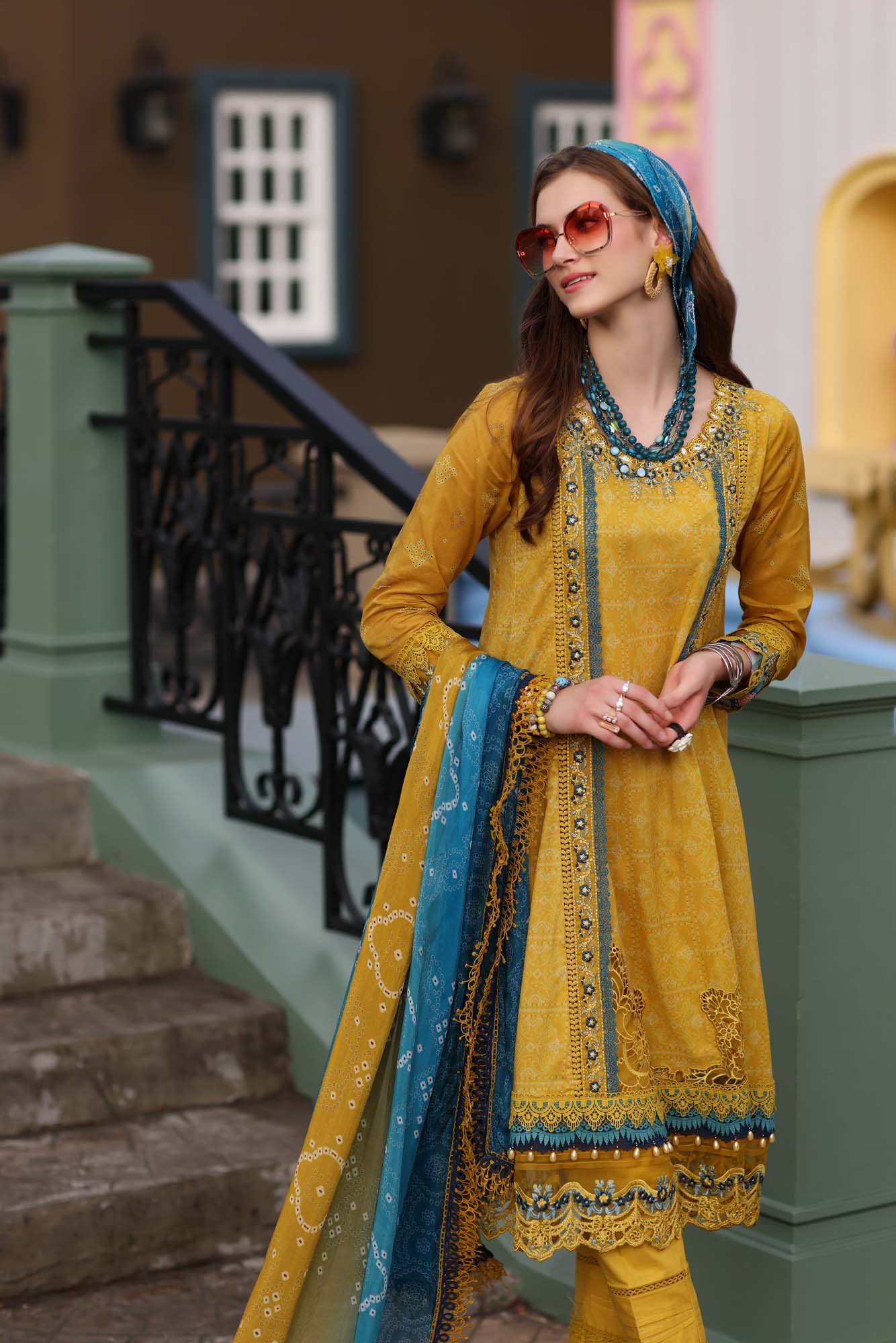 Noor by Saadia Asad Embroidered Lawn Suits Unstitched 3 Piece D-5B