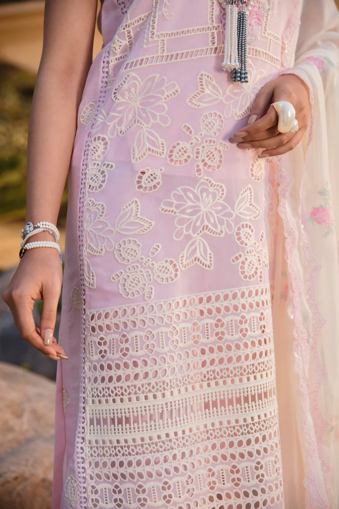 Sable Vogue Embroidered Lawn Suits Unstitched 3 Piece SL-05-23-V1 SAKURA - Luxury Collection
