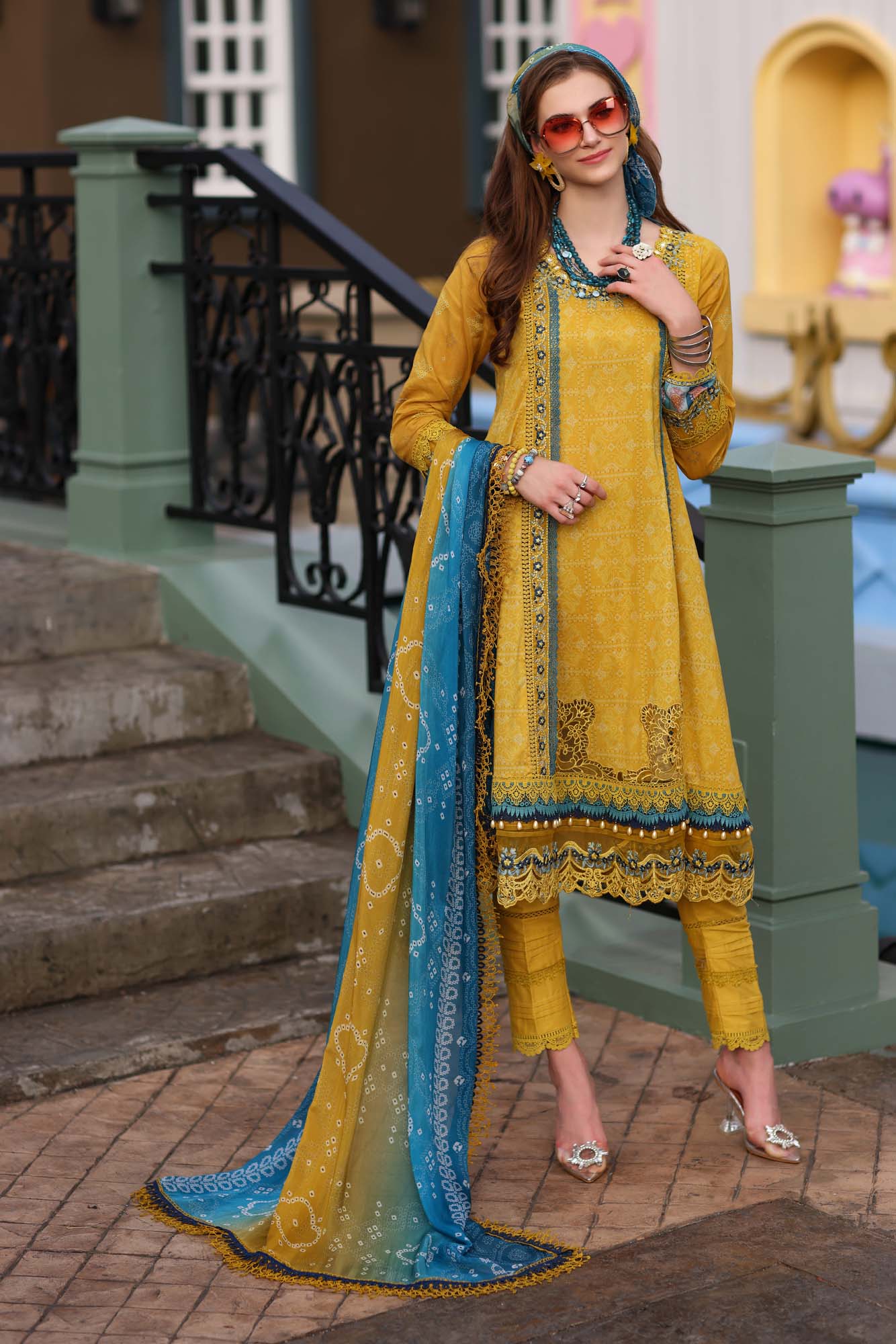 Noor by Saadia Asad Embroidered Lawn Suits Unstitched 3 Piece D-5B