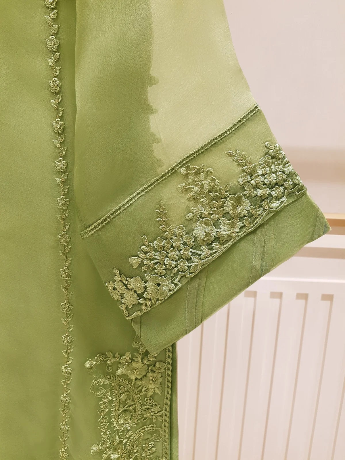 Agha Noor 2pc Pure Cotton Net Handwork Stitched Shirt with Dupatta HD- 385601