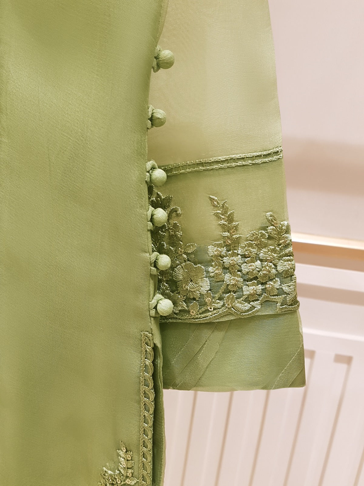 Agha Noor 2pc Pure Cotton Net Handwork Stitched Shirt with Dupatta HD- 385601