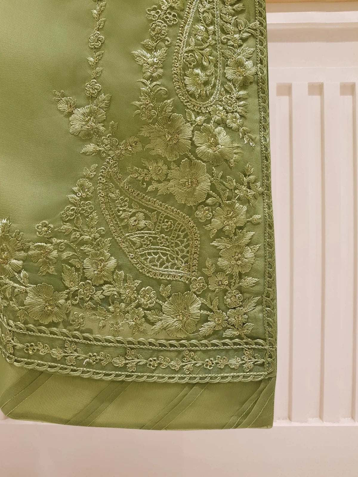 Agha Noor 2pc Pure Cotton Net Handwork Stitched Shirt with Dupatta HD- 385601