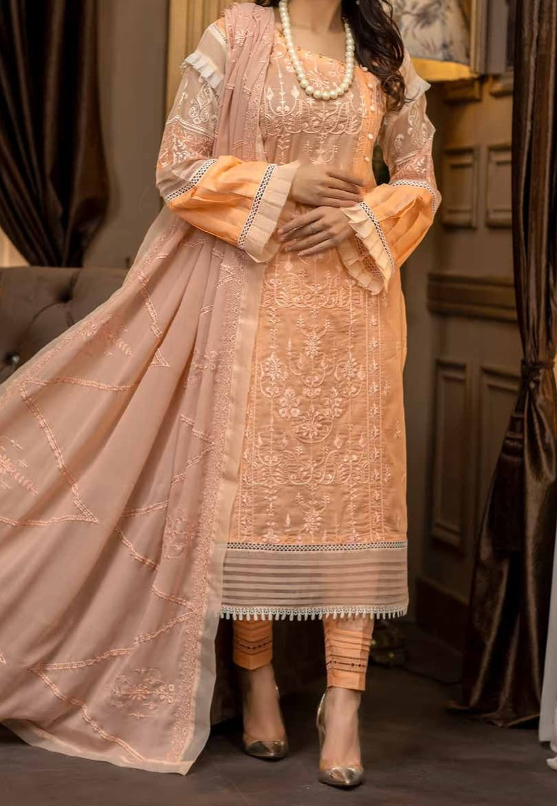 Pairahan Embroidered Chikankari Lawn Suits Unstitched 3 Piece D-06