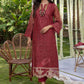 Azure Formal Embroidered Organza Unstitched 1 Piece Kurti - 06 Garnet