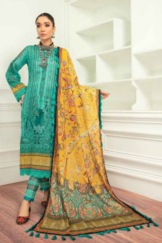 Mausummery Digital Printed Lawn Unstitched 3 Piece Suit – 06 Goldenrod