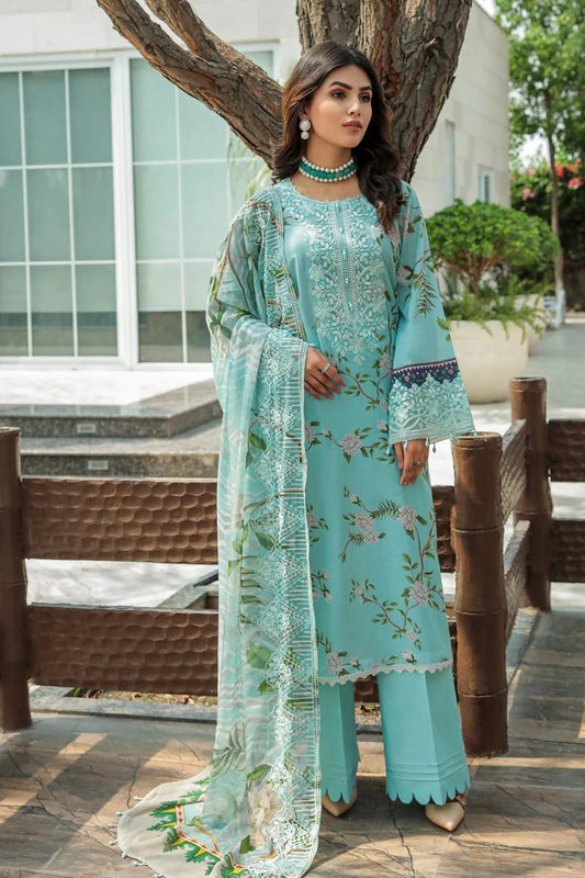 Gardenia By Nureh Embroidered Lawn Suits Unstitched 3 Piece NS-60 - Summer Collection