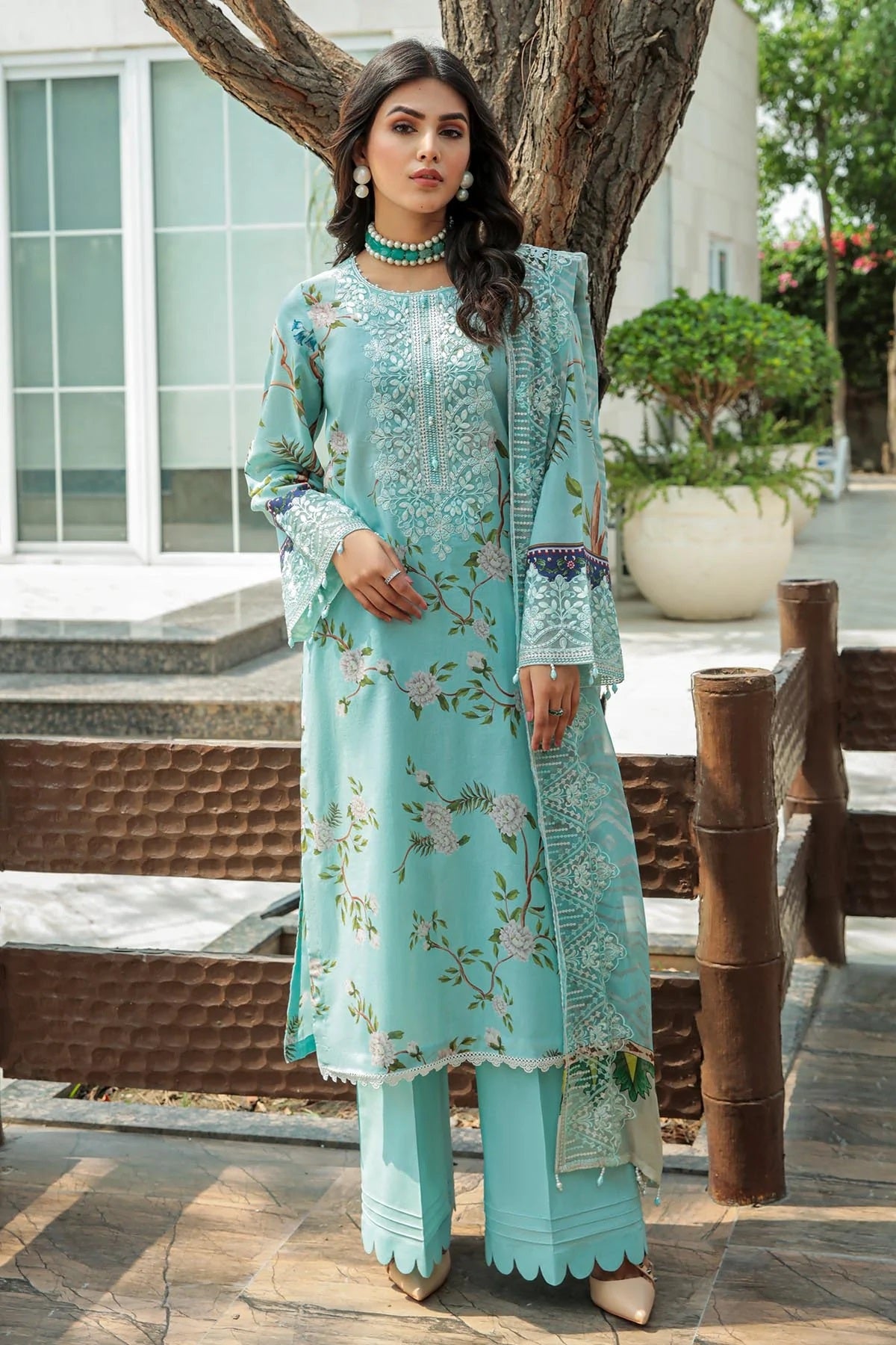 Gardenia By Nureh Embroidered Lawn Suits Unstitched 3 Piece NS-60 - Summer Collection