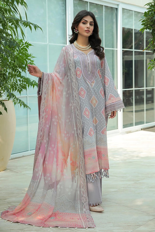 Gardenia By Nureh Embroidered Lawn Suits Unstitched 3 Piece NS-63 - Summer Collection