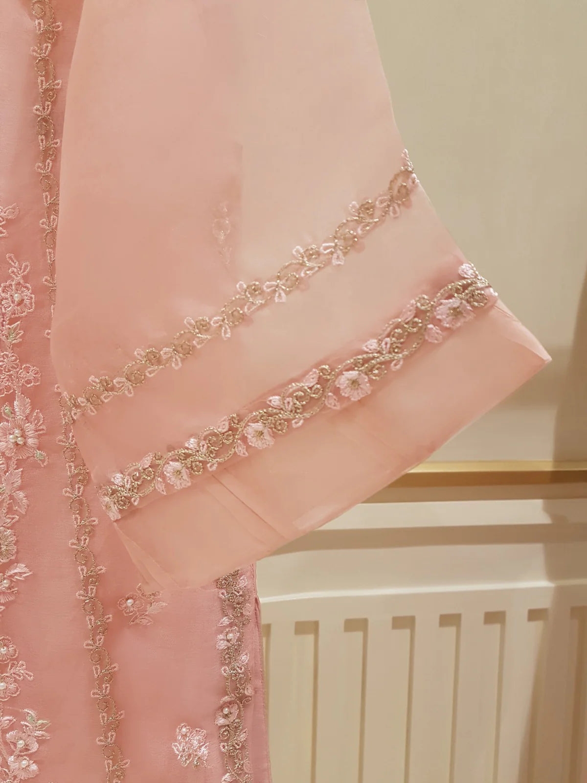 Aghanoor 2pc Pure Organza Stitched Shirt with Dupatta HD-2466601
