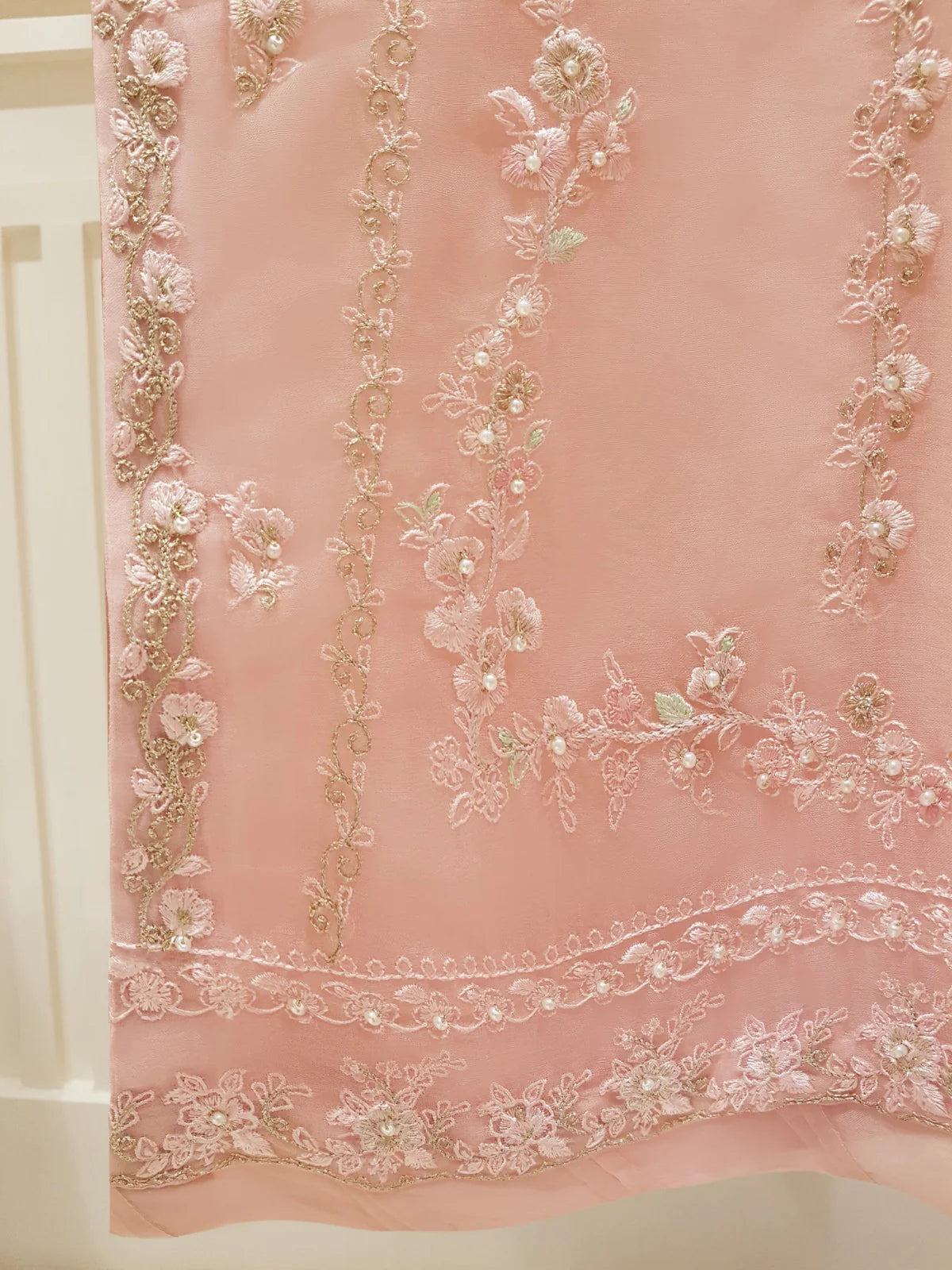 Aghanoor 2pc Pure Organza Stitched Shirt with Dupatta HD-2466601