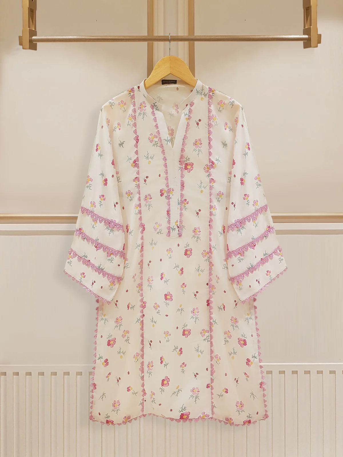 Agha Noor 2pc Embroidered Lawn Stitched Shirt with Lawn Dupatta HD-176601