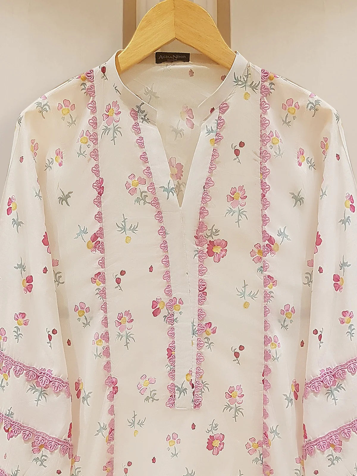 Agha Noor 2pc Embroidered Lawn Stitched Shirt with Lawn Dupatta HD-176601