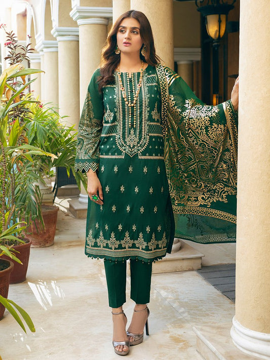 Salitex Oznur Embroidered Lawn Unstitched 3 Piece Suit - WK 00676B