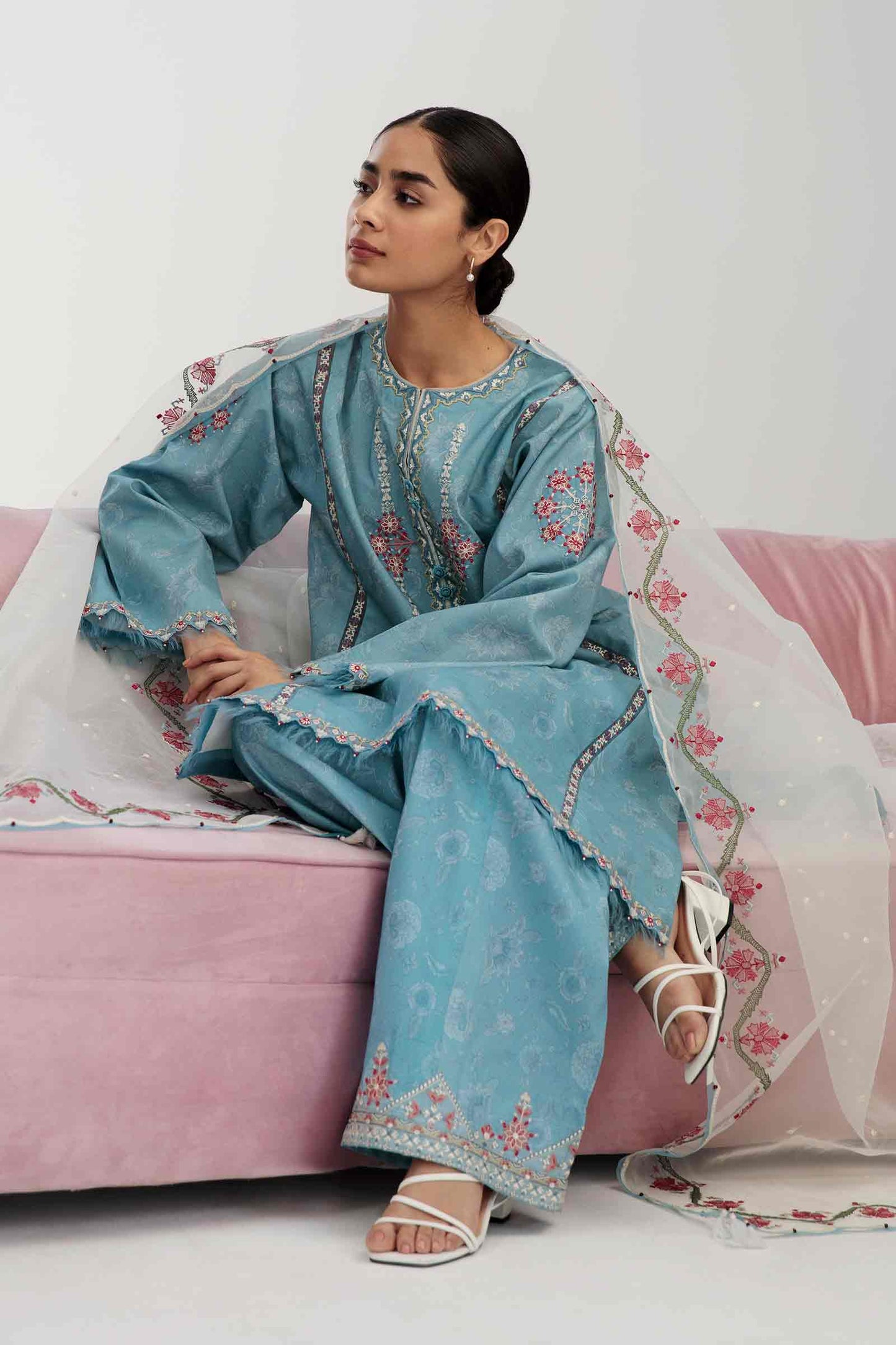 Coco by Zara Shahjahan Embroidered Lawn Suits Unstitched 3 Piece Z23-6b
