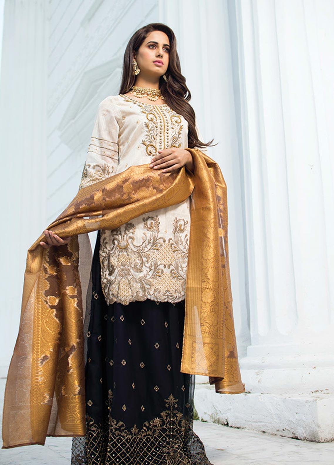 Noorma Kamal Embroidered Missouri Unstitched 3 Piece Suit NK - 06 Dusky Buff