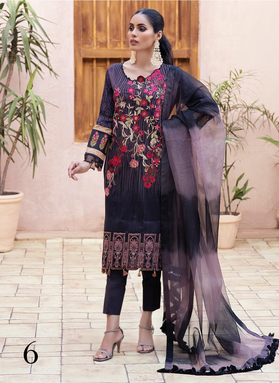 Alzohaib Premium Lawn Unstitched 3 Piece Suit  - FHPCL-2-21-06 - Festive Hues