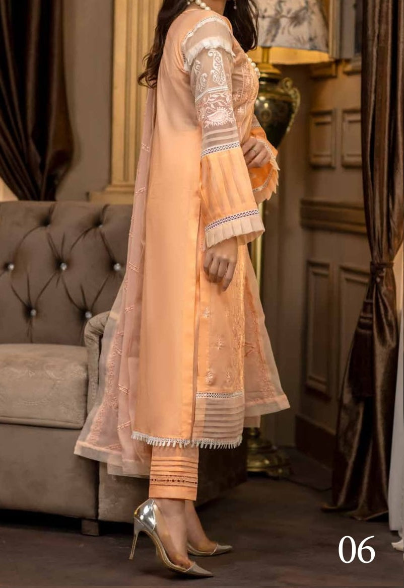 Pairahan Embroidered Chikankari Lawn Suits Unstitched 3 Piece D-06