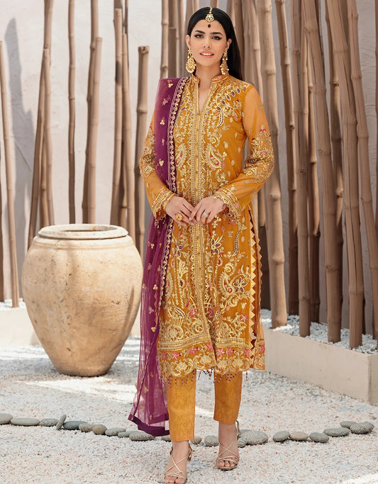 Nafasat By Emaan Adeel Embroidered Net Suits Unstitched 3 Piece NF-06